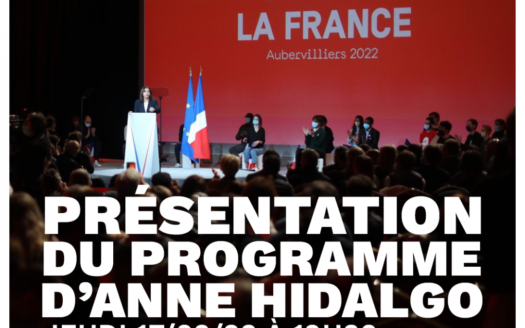 Présentation du programme d’Anne Hidalgo